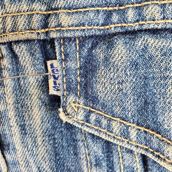 Vtg Levis Trucker Jacket Sz L Type III Blue Denim 77930-7206 Button USA Made 90s - Picture 7 of 15